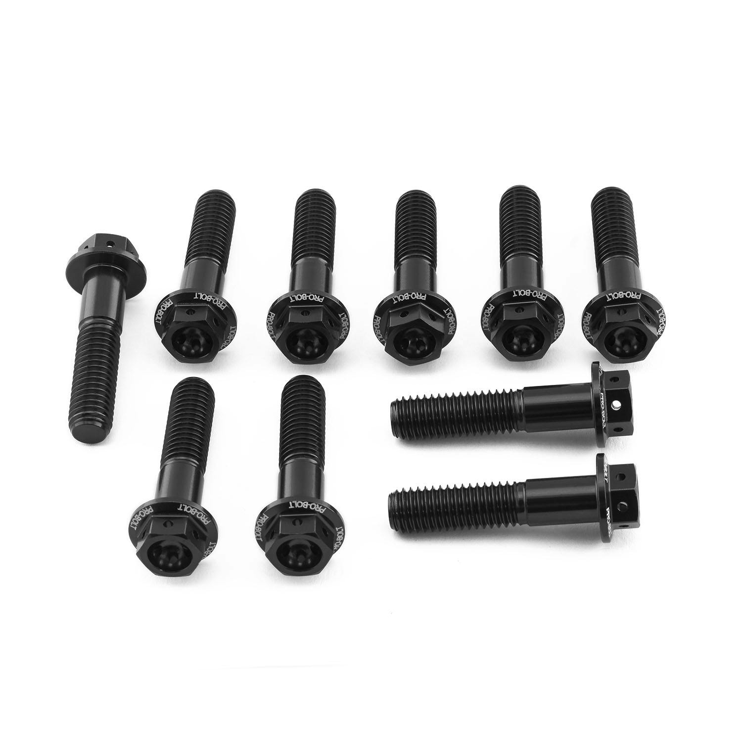 Pro-Bolt プロボルト アルミニウム フランジヘックスヘッドボルト M8x(1.25mm)x35mm レーススペック エッチング 10個入りパック (HX その他(ボルト) Pro-Bolt プロボルト アルミニウム フランジヘックスヘッドボルト M8x(1.25mm)x35mm レーススペック エッチング 10個入りパック (HX その他(ボルト)