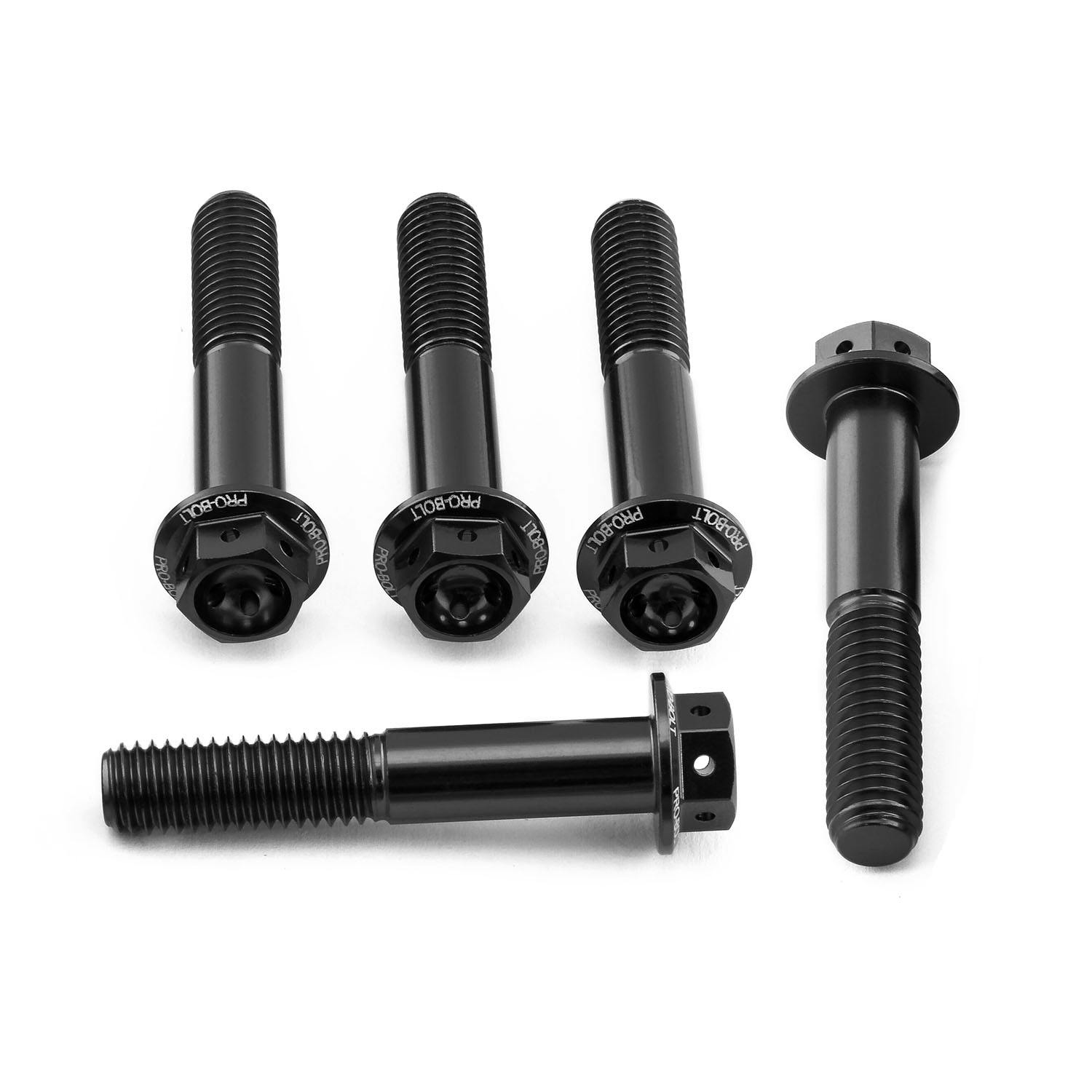 Pro-Bolt プロボルト アルミニウム フランジヘックスヘッドボルト M8x(1.25mm)x45mm レーススペック エッチング 5個入りパック (HX8 その他(ボルト) Pro-Bolt プロボルト アルミニウム フランジヘックスヘッドボルト M8x(1.25mm)x45mm レーススペック エッチング 5個入りパック (HX8 その他(ボルト)