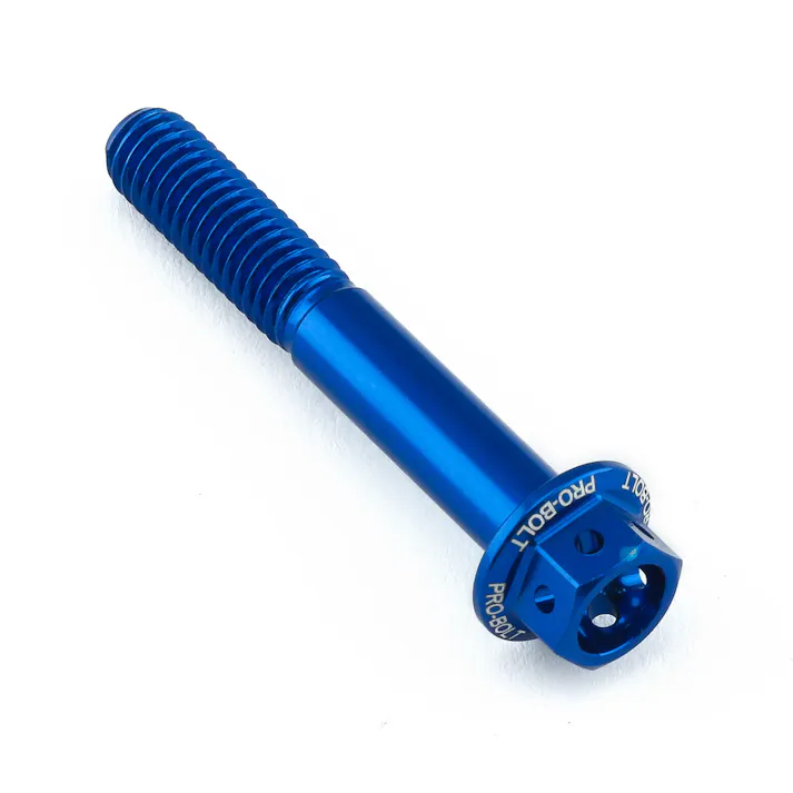 Pro-Bolt プロボルト アルミニウム フランジヘックスヘッドボルト M6x(1.00mm)x40mm レーススペック エッチング (LHX640RE) LHX640RBE (CDC)【ネット注文限定・別送品】