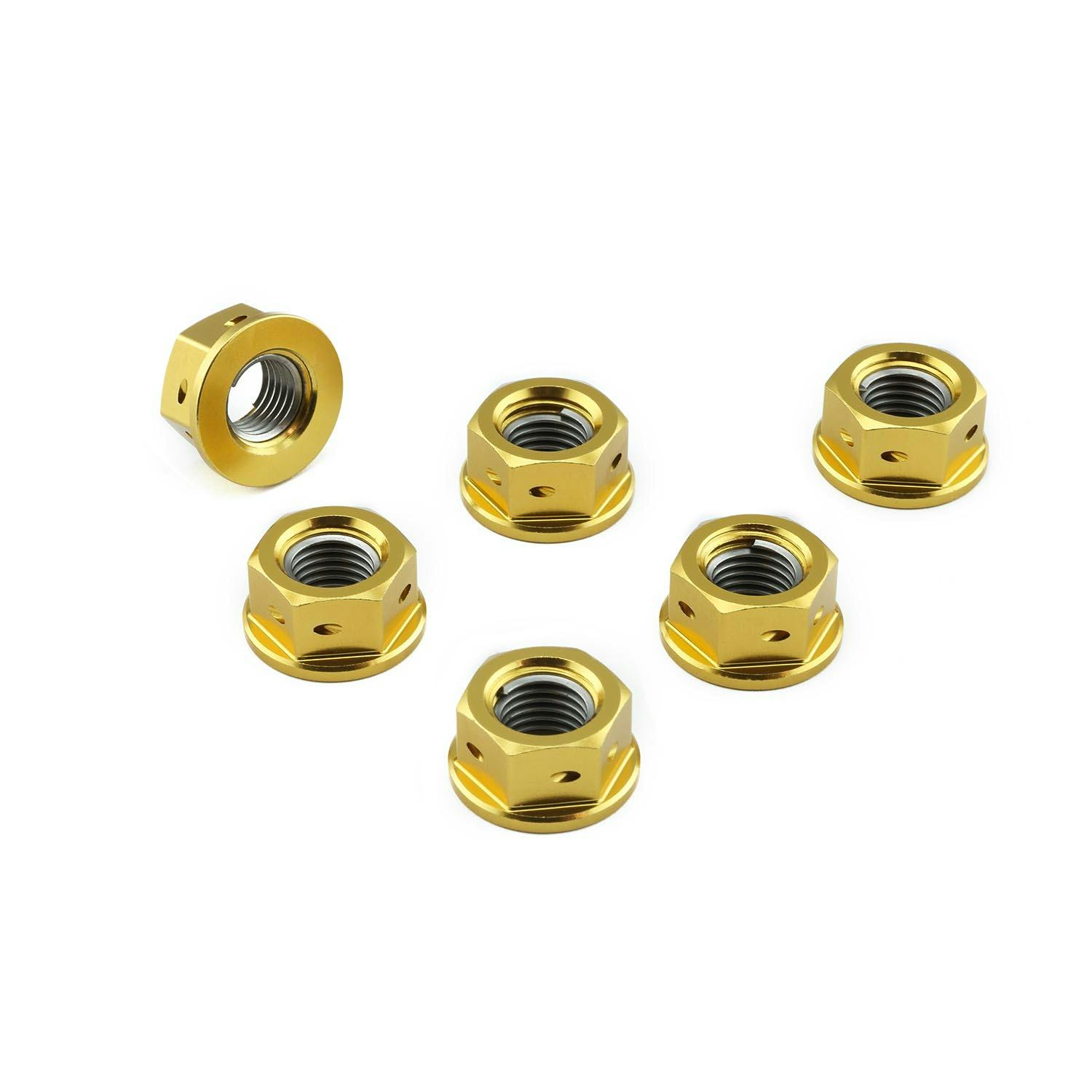 Pro-Bolt プロボルト アルミニウム スプロケットナットs M10x(1.25mm) ドリルド 6個入りパック (SPN10D) SPN10DG (CDC その他(ボルト) Pro-Bolt プロボルト アルミニウム スプロケットナットs M10x(1.25mm) ドリルド 6個入りパック (SPN10D) SPN10DG (CDC その他(ボルト)