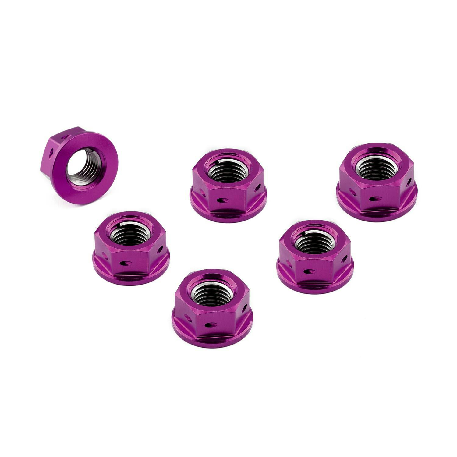 Pro-Bolt プロボルト アルミニウム スプロケットナットs M10x(1.25mm) ドリルド 6個入りパック (SPN10D) SPN10DP (CDC)【ネット注文限定・別送品】
