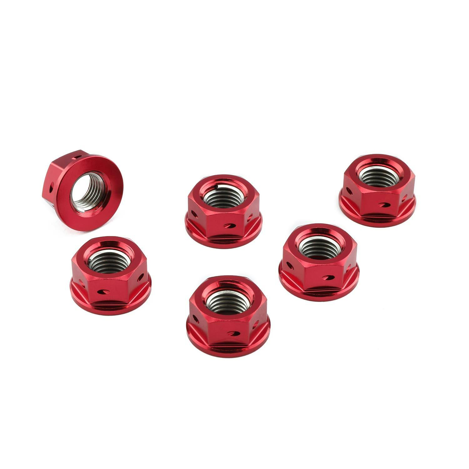 Pro-Bolt プロボルト アルミニウム スプロケットナットs M10x(1.25mm) ドリルド 6個入りパック (SPN10D) SPN10DR (CDC その他(ボルト) Pro-Bolt プロボルト アルミニウム スプロケットナットs M10x(1.25mm) ドリルド 6個入りパック (SPN10D) SPN10DR (CDC その他(ボルト)