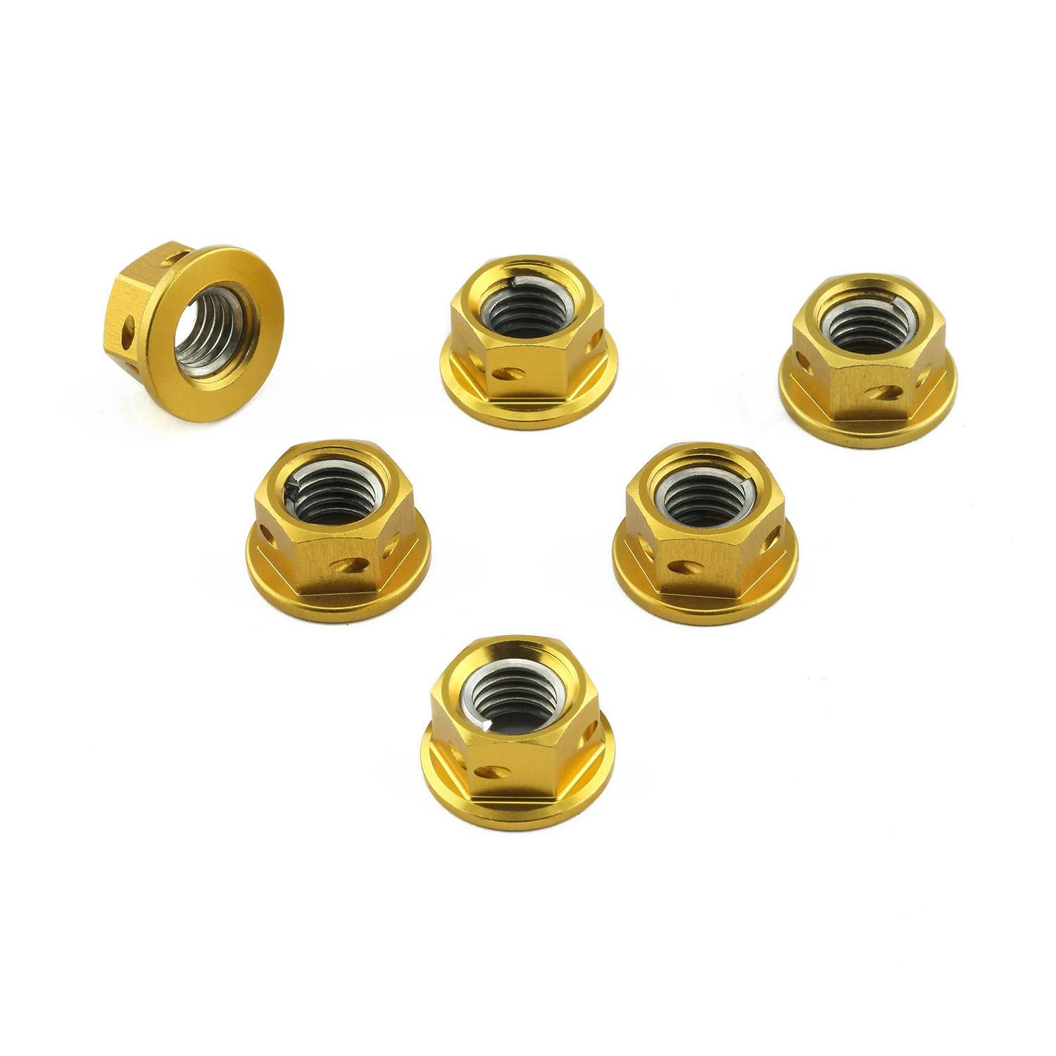 Pro-Bolt プロボルト アルミニウム スプロケットナットs M8x(1.25mm) ドリルド 6個入りパック (SPN8D) SPN8DG (CDC) その他(ボルト) Pro-Bolt プロボルト アルミニウム スプロケットナットs M8x(1.25mm) ドリルド 6個入りパック (SPN8D) SPN8DG (CDC) その他(ボルト)