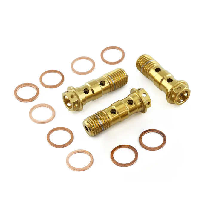 Pro-Bolt プロボルト Stainless Steel Banjo Bolt Double Race Specx3 Front Caliper (SSBANJOD10R-3Z1) SSBANJOD10R-3Z1G (CDC)【ネット注文限定・別送品】