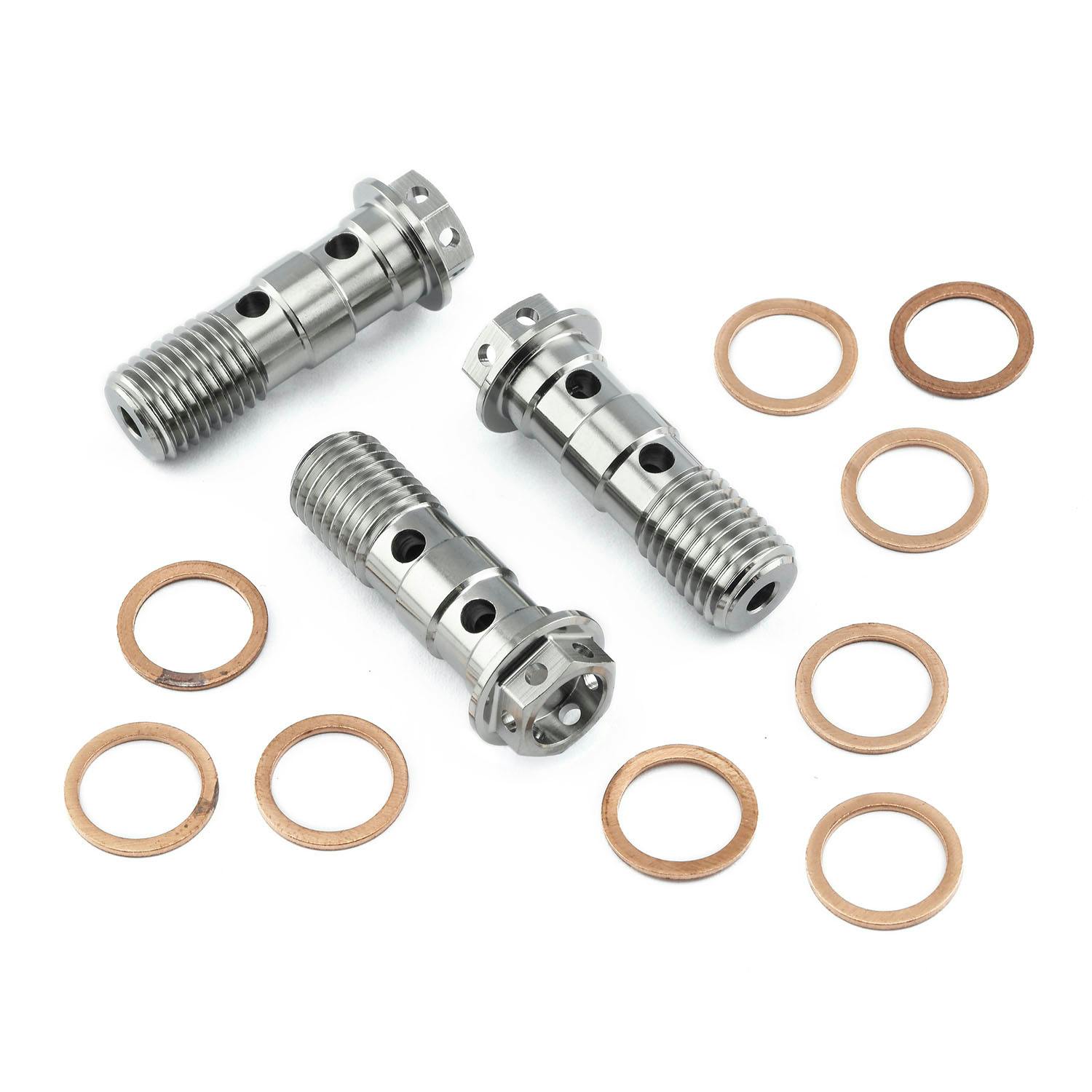 Pro-Bolt v{g Titanium Double Banjo Bolt M10x(1.25mm) Race Spec Pack x3 (TIBANJ ̑i{gj