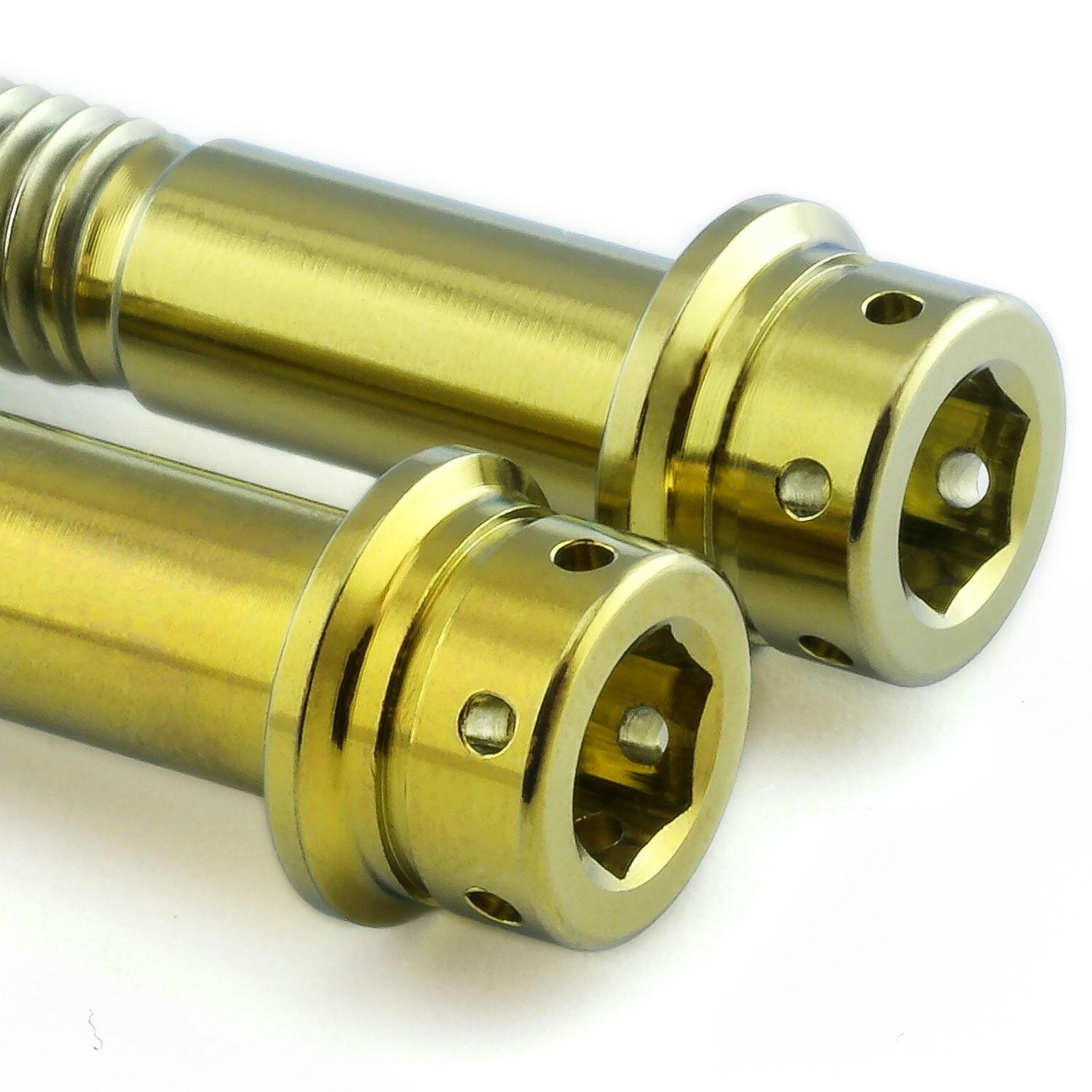 Pro-Bolt プロボルト Titanium Front Caliper Pinch Bolt Kit Flanged Socket Cap Race Spec (TIFBCALIP410) TIFBCALIP410G (CDC)【別送品】