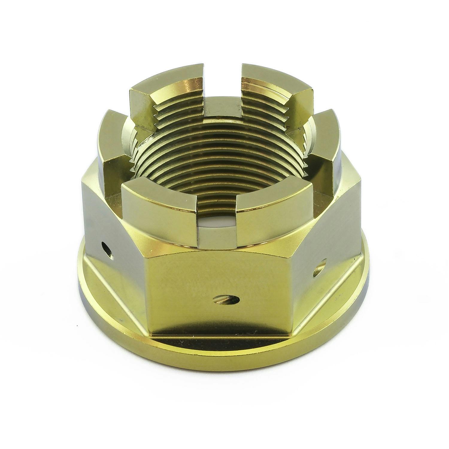 Pro-Bolt プロボルト Titanium Flanged Axle Nut M24x(1.50mm) Drilled