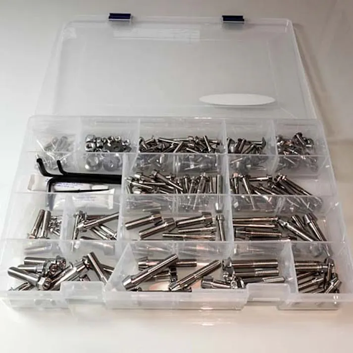 Pro-Bolt プロボルト Stainless Steel Workshop Case 200 Piece Mixed Parts (WSBOX200SS) (CDC)【別送品】