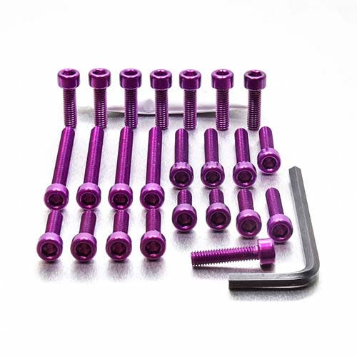 アルミニウム エンジンボルトキット(ソケットキャップ) ヤマハ FZR1000 Ex-Up '89-'90 EYA380P (CDC) ボルトキャップ アルミニウム エンジンボルトキット(ソケットキャップ) ヤマハ FZR1000 Ex-Up '89-'90 EYA380P (CDC) ボルトキャップ