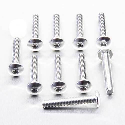 アルミニウム ドームヘッドボルト M4 x (0.70mm) 長さ25mm 10個入り FB425-10S (CDC)【別送品】