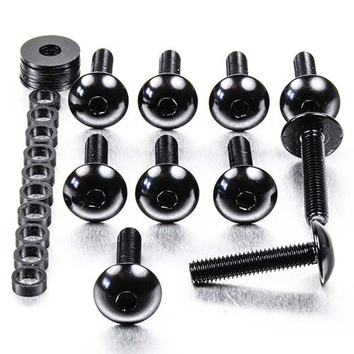 アルミニウム ドームヘッドボルト M6 x (1.00mm) 長さ30mm 10個入り FB630-10BK (CDC)【別送品】