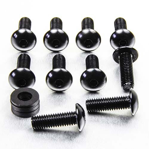 アルミニウム ドームヘッドボルト M8 x (1.25mm) 長さ25mm 10個入り FB825-10BK (CDC)【別送品】