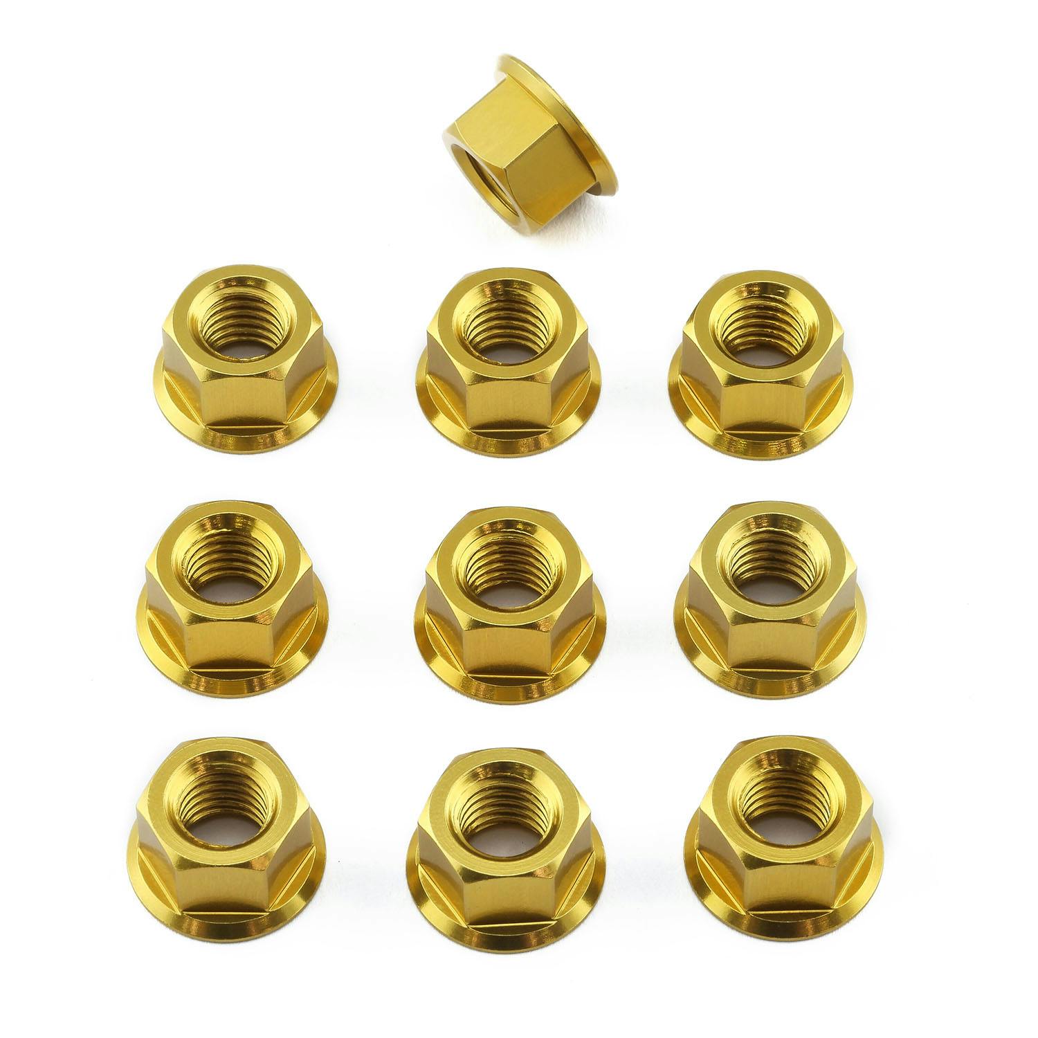 アルミニウム フランジナット M8 x (1.25mm) 10個入 FLN8-10G (CDC