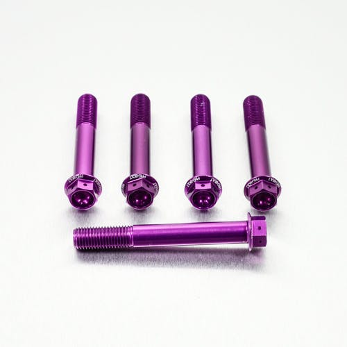 アルミニウム フランジヘックスヘッドボルト M10 x (1.25mm) 長さ75mm