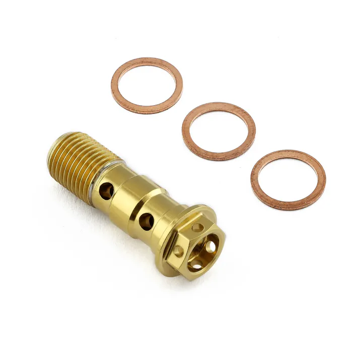 ステンレス ダブルバンジョーボルト M10 x (1.00mm) レーススペック リアキャリパー LSSBANJOD10FRZ2G (CDC)【別送品】