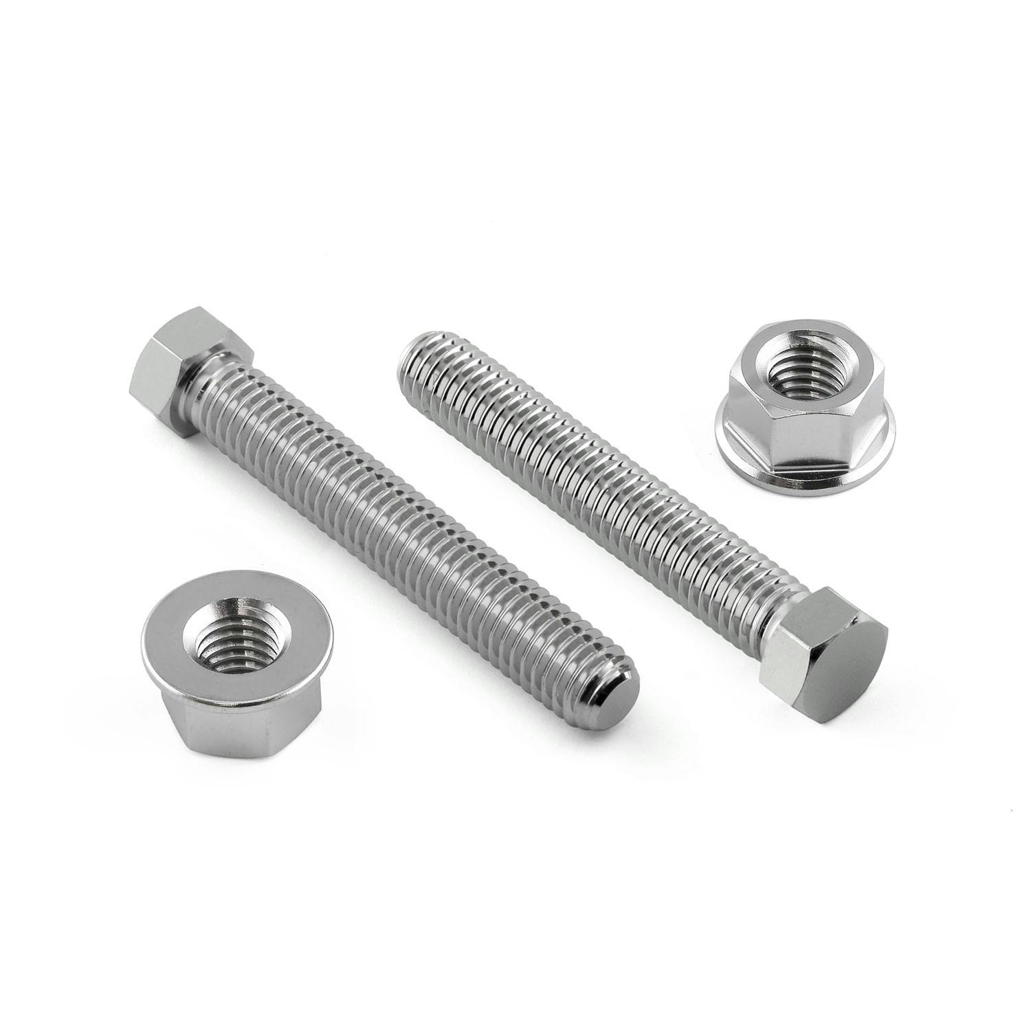 ね　 Stainless Steel Axle Adjuster Set M8x50mm 2xBolts 2xNuts