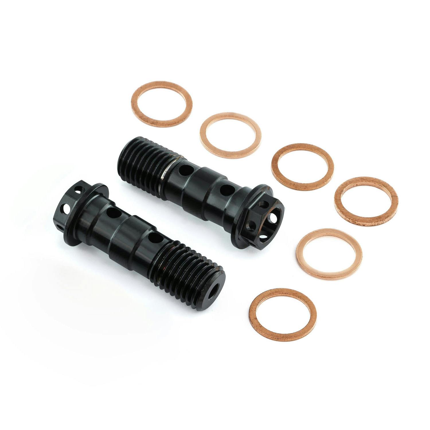 ステンレス バンジョーボルト ダブル レーススペック M10 x (1.25mm) セット 2個パック フロントマスターシリンダー SSBANJOD10R-2Z3BK (CDC)【別送品】
