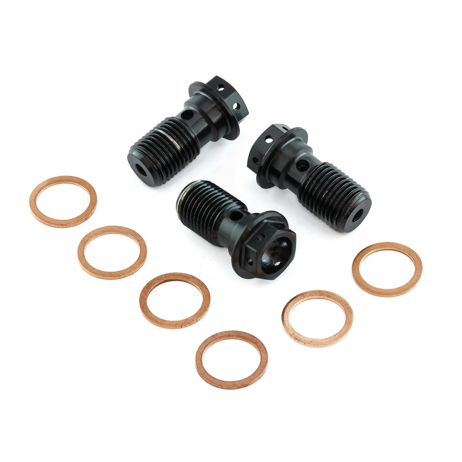 ステンレス バンジョーボルト シングル レーススペック M10 x (1.00mm) 3個セット SSBANJOS10FR-3BK (CDC)【別送品】