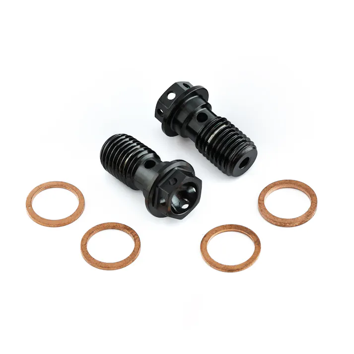 ステンレス バンジョーボルト シングル レーススペック M10 x (1.25mm) 2個セット SSBANJOS10R-2BK (CDC)【別送品】