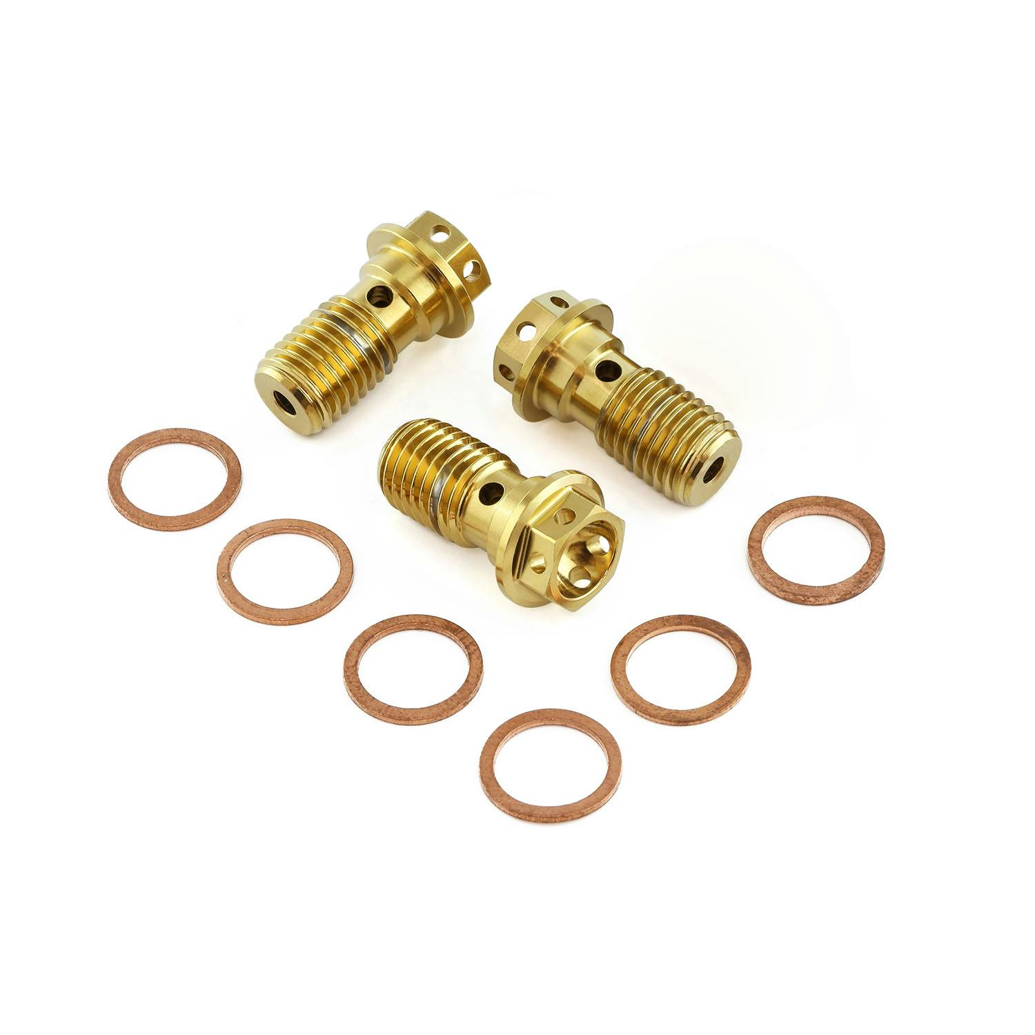 ステンレス バンジョーボルト シングル レーススペック M10 x (1.25mm) 3個セット SSBANJOS10R-3G (CDC)【別送品】