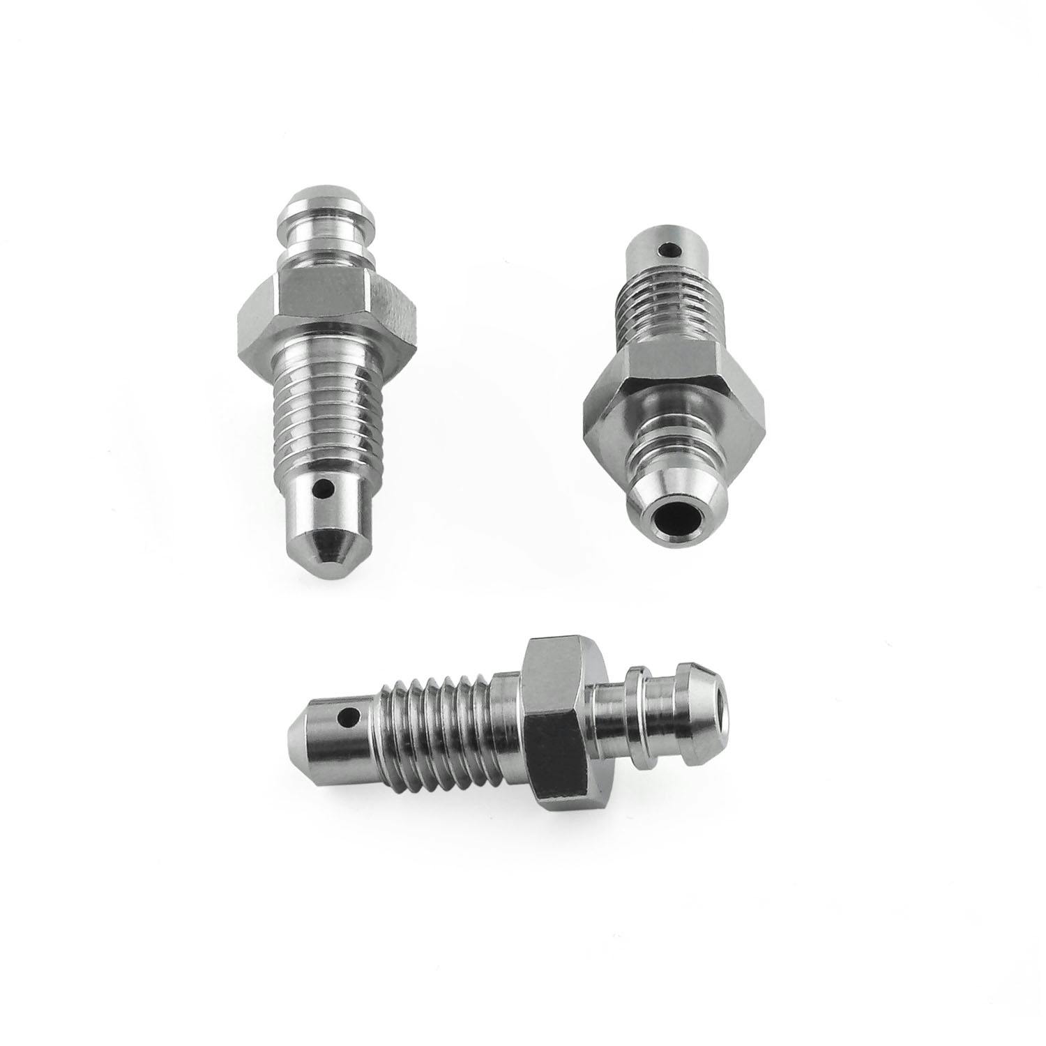 ステンレス ブリードニップル 浅いシート M7 x (1.00mm) 3個