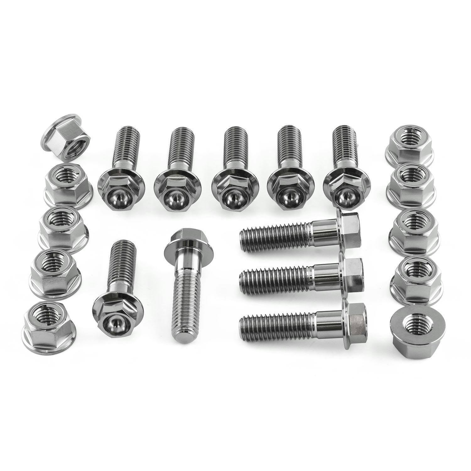 チタン ディスクボルト M8x30mm ＆ M8 ロックナット 10個パック TI10DISCHX830 (CDC)【別送品】