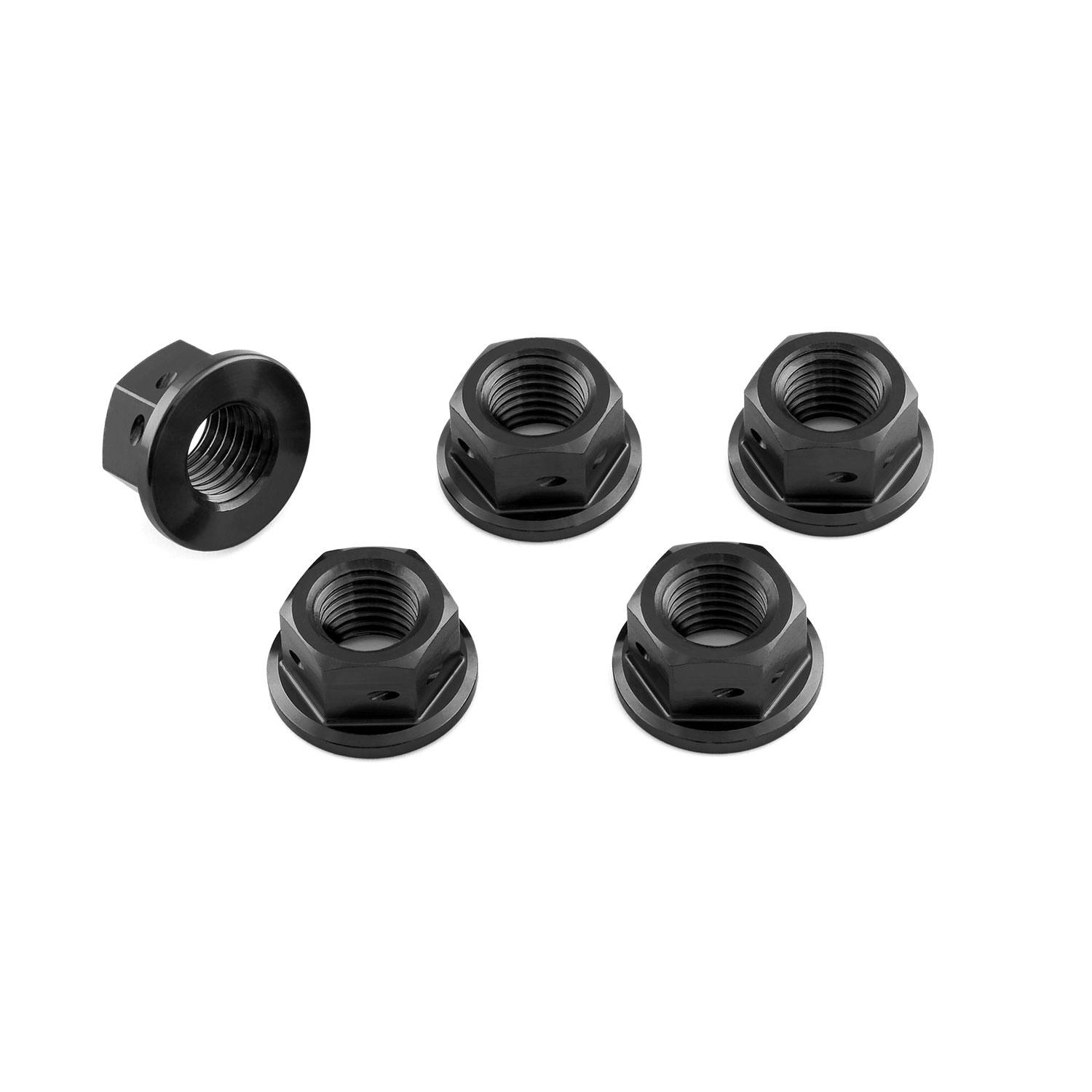 チタン スプロケットナット M12x(1.50mm) ワイヤーロック穴あり 5個入りパック TI5SPN12CDBK (CDC)【別送品】