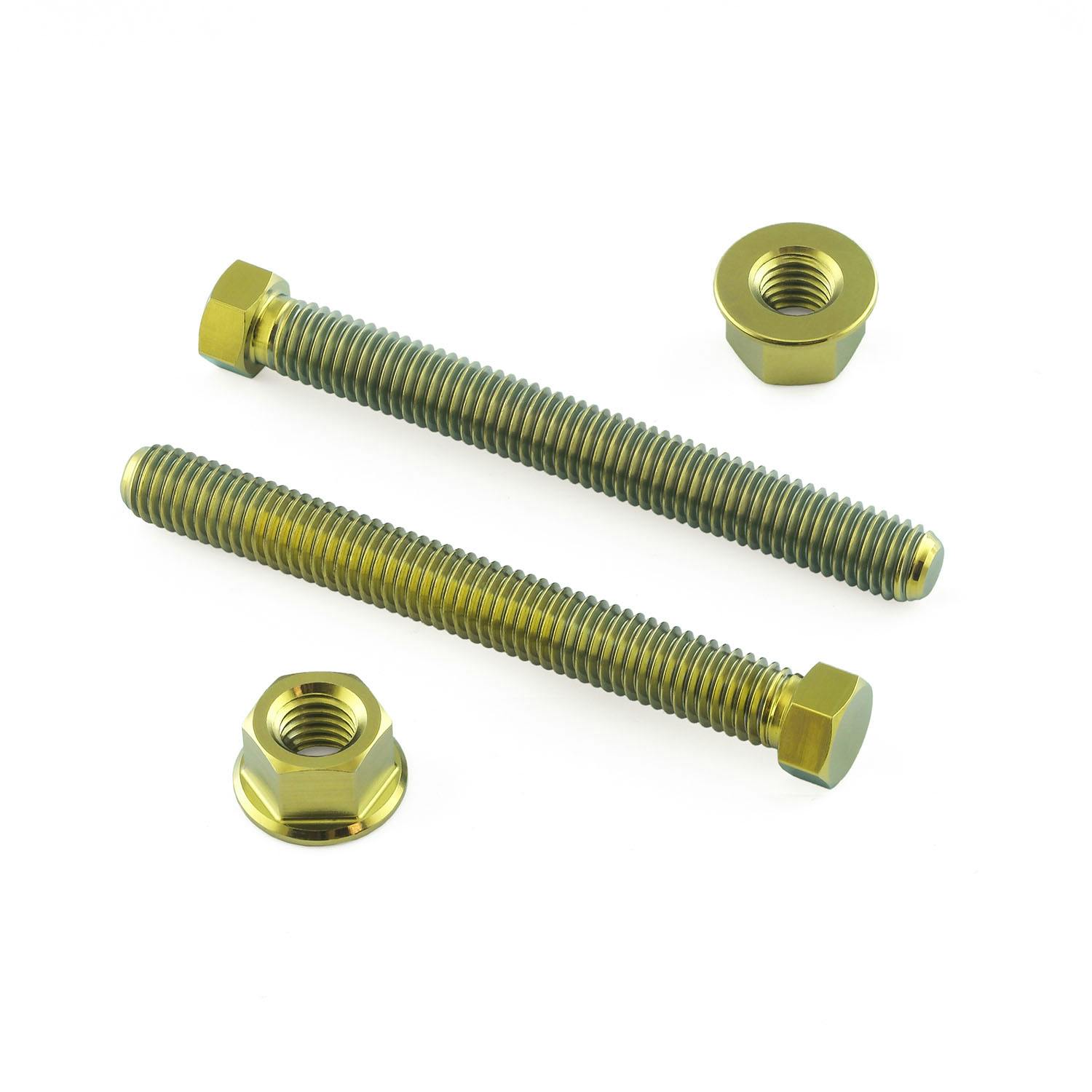チタン アクスルアジャスター ペア M8 x 70mm ボルト ＆ ナット