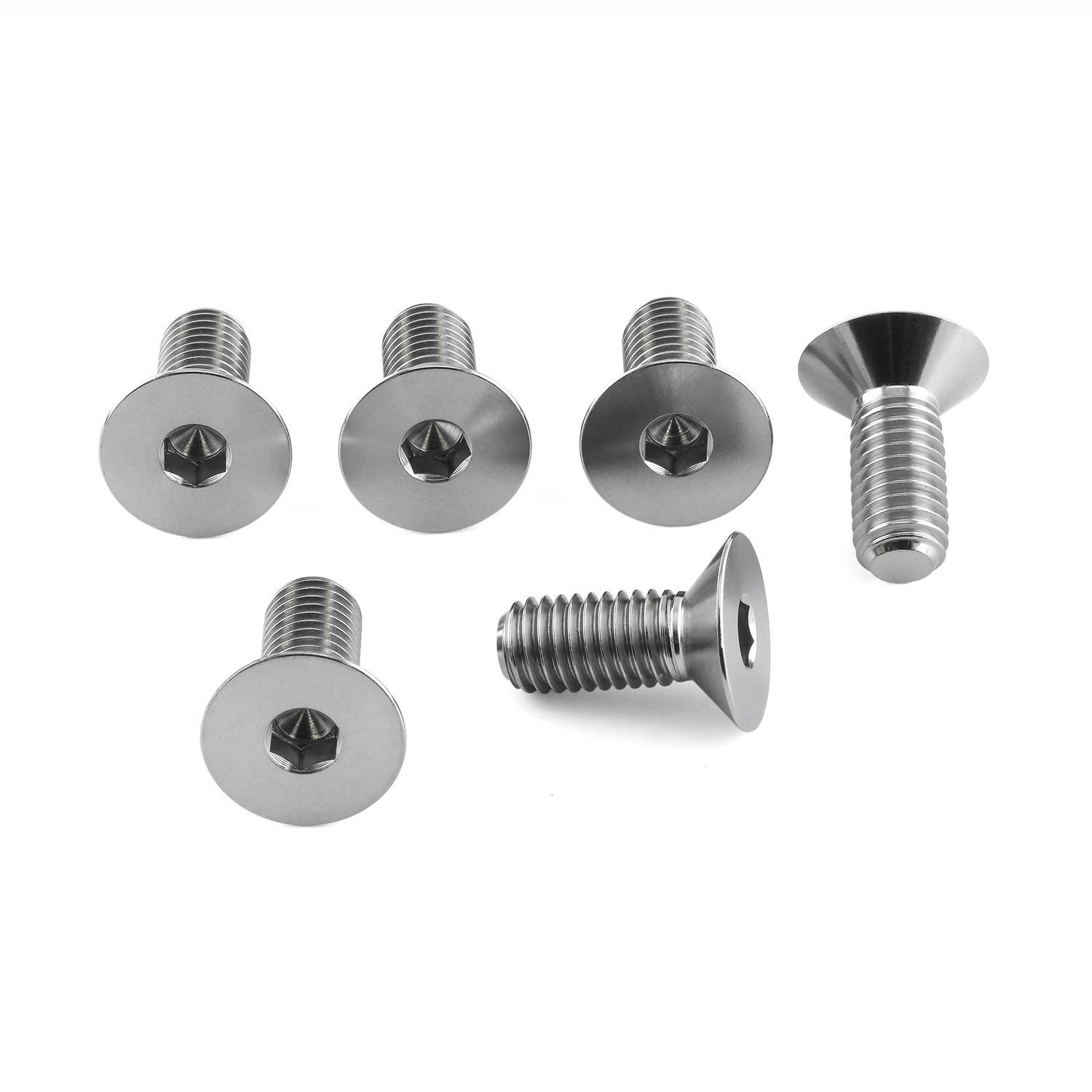 チタン 皿ボルト M8 x 20mm 6パック スプロケット スタッズ TICS820-6 (CDC)【別送品】