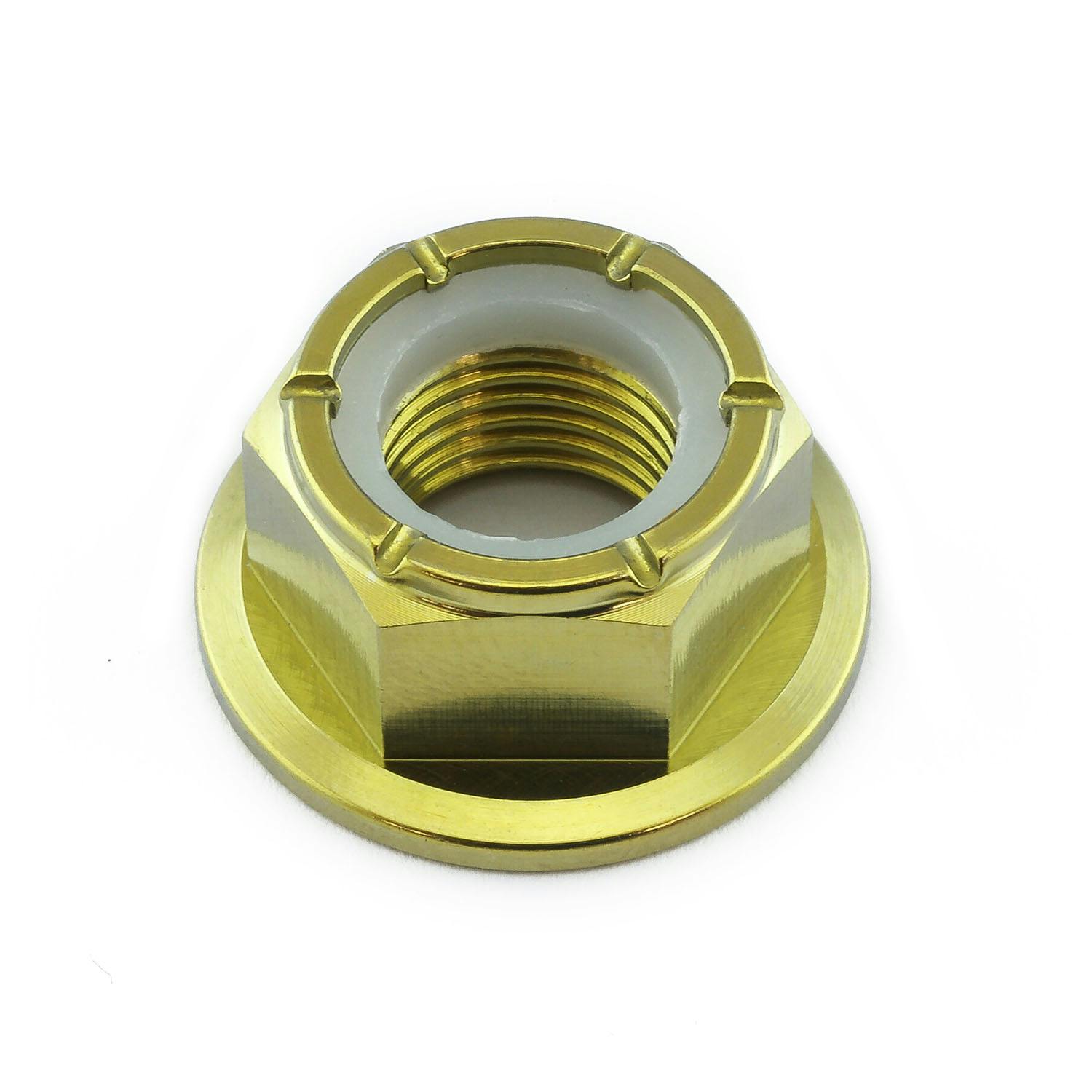 チタン フランジ ナイロンナット 車軸ナット M12 x (1.25mm) TINYNFL12FFZ1G (CDC)【別送品】