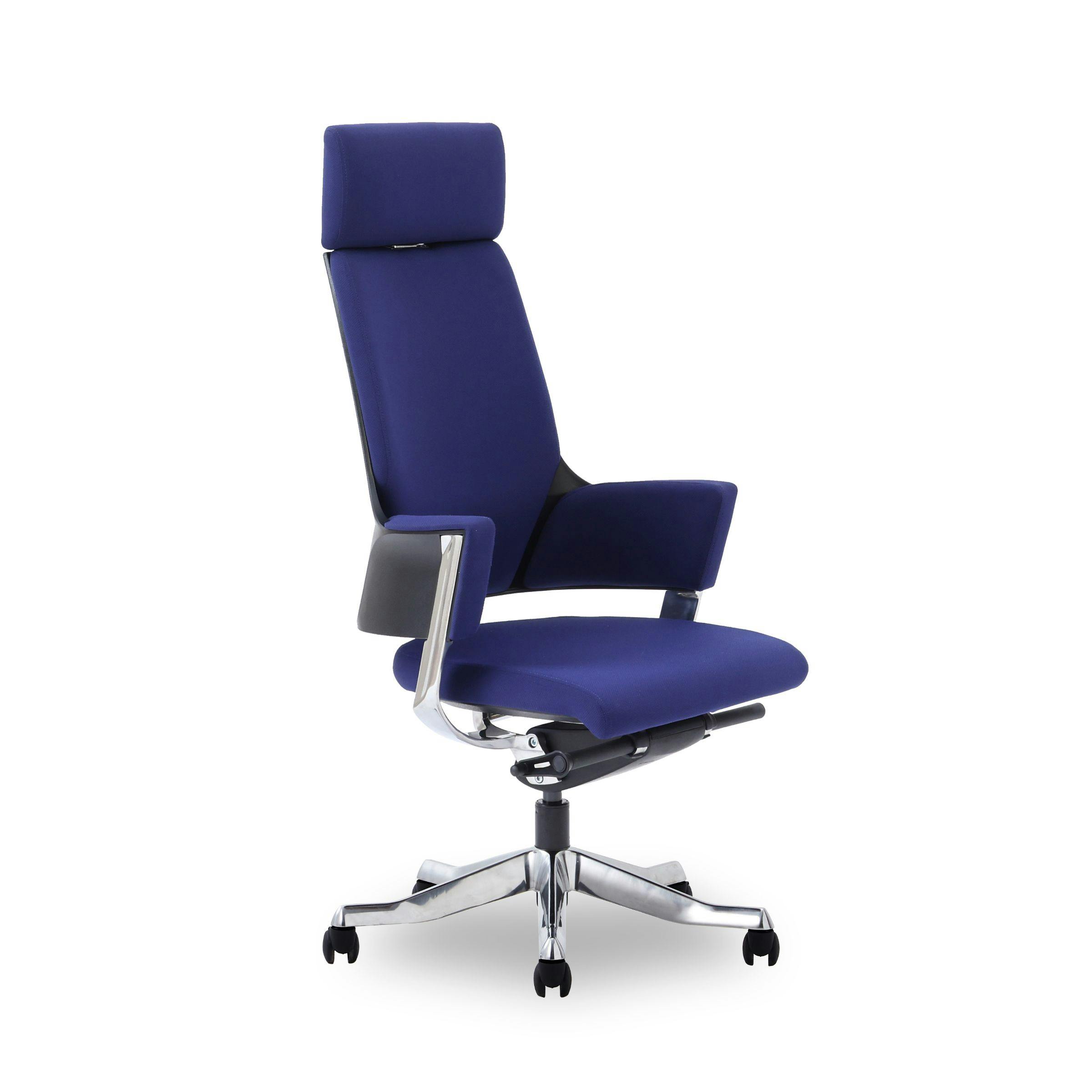 Agency オフィスチェア デルフィ ネイビーブルー ファブリック
