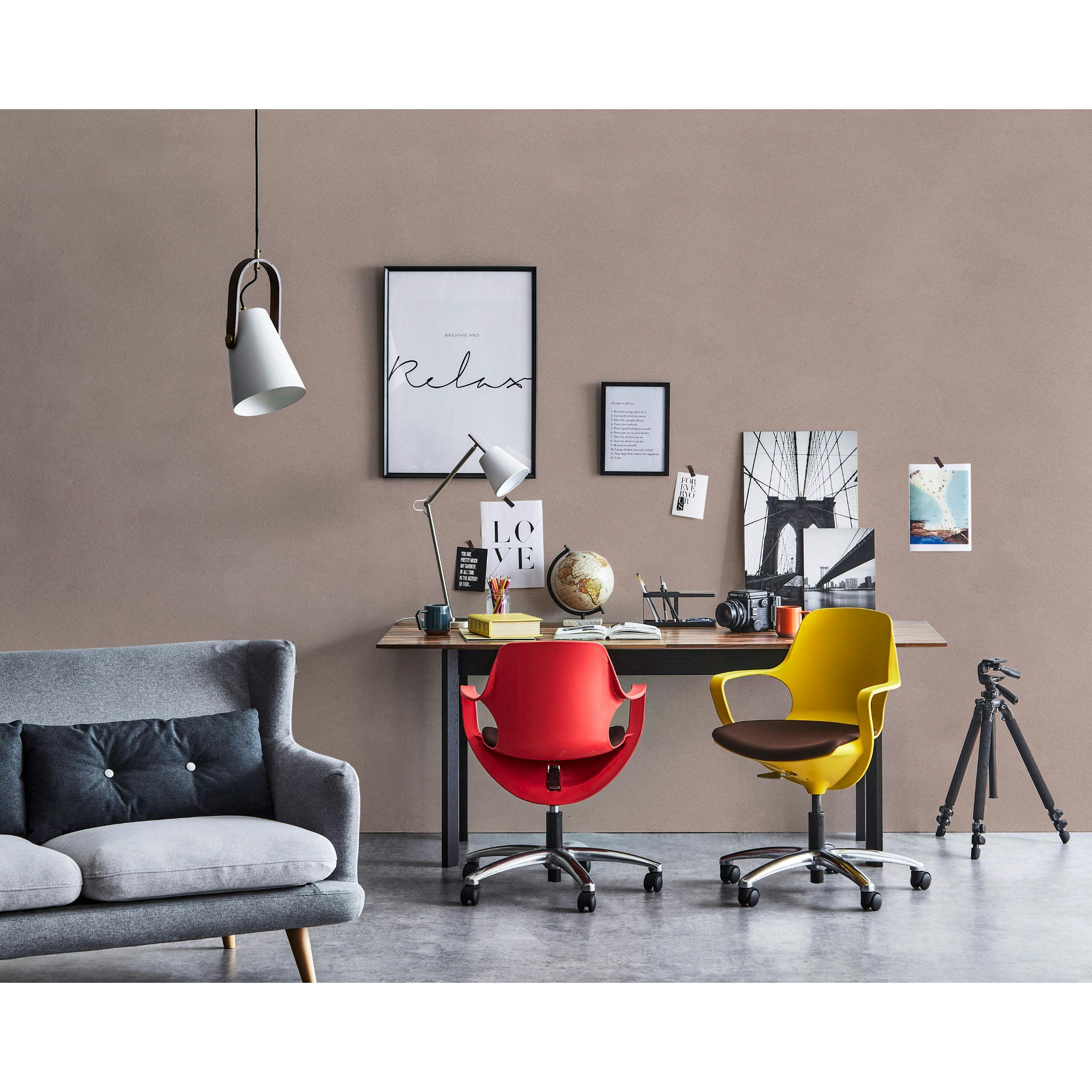 Agency オフィスチェア ポゴチェア レッド おしゃれ 肘置き 椅子