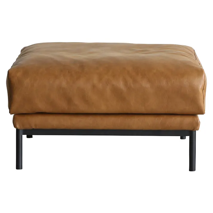 COMFORM スツール プルート SLT13 オーカーブラウン オットマン ソファー 腰掛け 足置き レザー 革 レザーテックス ビンテージ CRASH 337483 レザーソファー 2人掛けソファー フェザー【別送品】