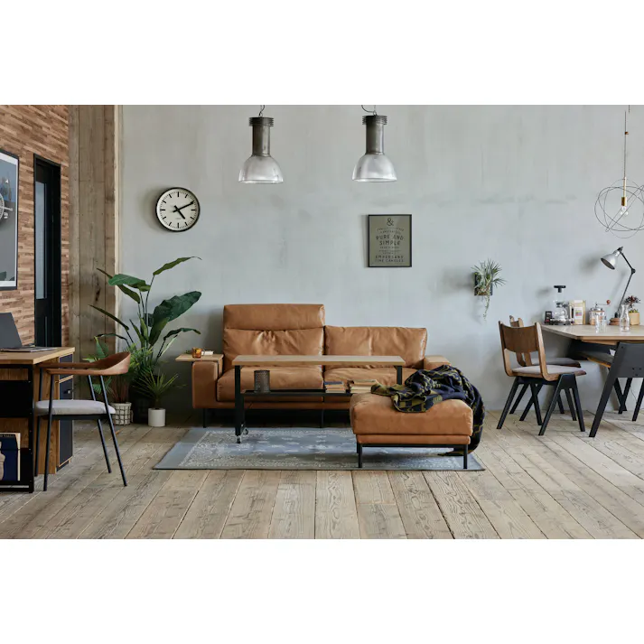 COMFORM スツール プルート SLT13 オーカーブラウン オットマン ソファー 腰掛け 足置き レザー 革 レザーテックス ビンテージ CRASH 337483 レザーソファー 2人掛けソファー フェザー【別送品】