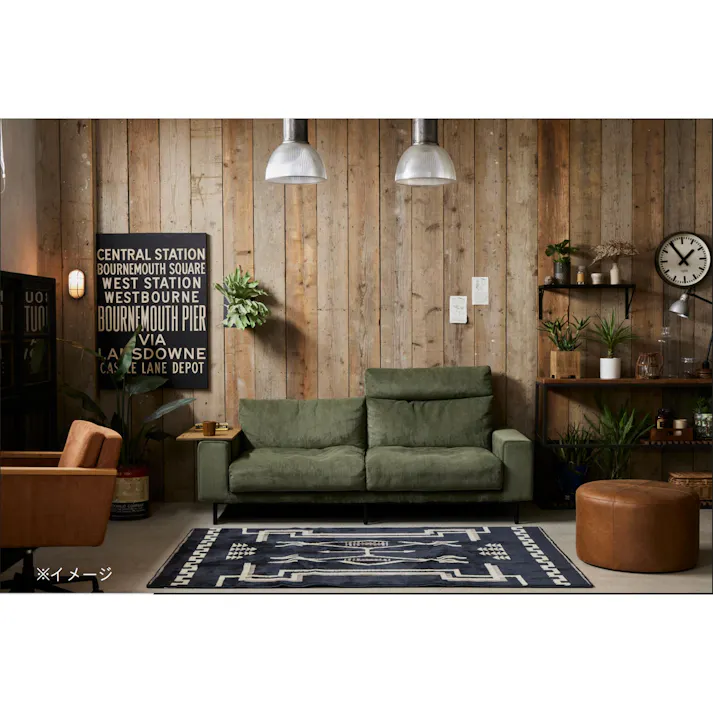 COMFORM ソファー プルート コーデュロイ オリーブグリーン 2.5人掛け おしゃれ ソファ 二人掛け 北欧 2人掛け コーデュロイ CRASH クラッシュ プルート 358395 スチール脚ソファー ルンバ対応ソファー フェザー【別送品】