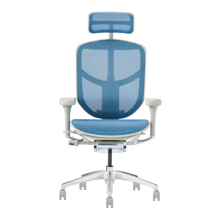 Ergohuman オフィスチェア エルゴ2 ブルー おしゃれ 疲れにくい リモート 在宅 EJ2-HAM エンジョイ2ハイタイプ 389600 メッシュチェア デスクチェア 書斎椅子【別送品】