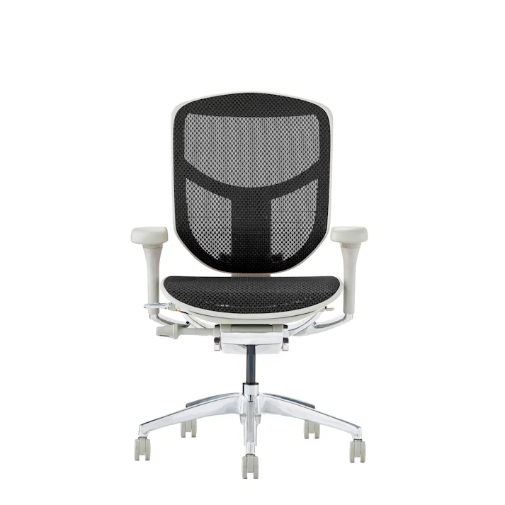 Ergohuman オフィスチェア エルゴ2 ブラック おしゃれ 疲れにくい リモート 在宅 EJ2-LAM エンジョイ2ロータイプ 389607 メッシュチェア デスクチェア 書斎椅子【別送品】