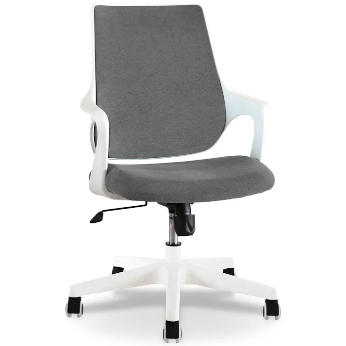 Lapifeli オフィスチェア ロッティ グレー パソコンチェア ワークチェア 女性向けサイズ 事務所 椅子 イス アームレスト キャスター 昇降 布 ロッティ 308282 デスクチェア 肘付きチェア 回転チェア【別送品】