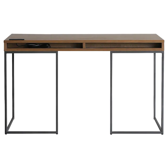 NICE デスク ドック ブラウン ドック 引出付 OAK-MBR(PU) デスク・ワゴン・オフィスチェア 327059 スチール脚デスク おしゃれ収納 机【別送品】