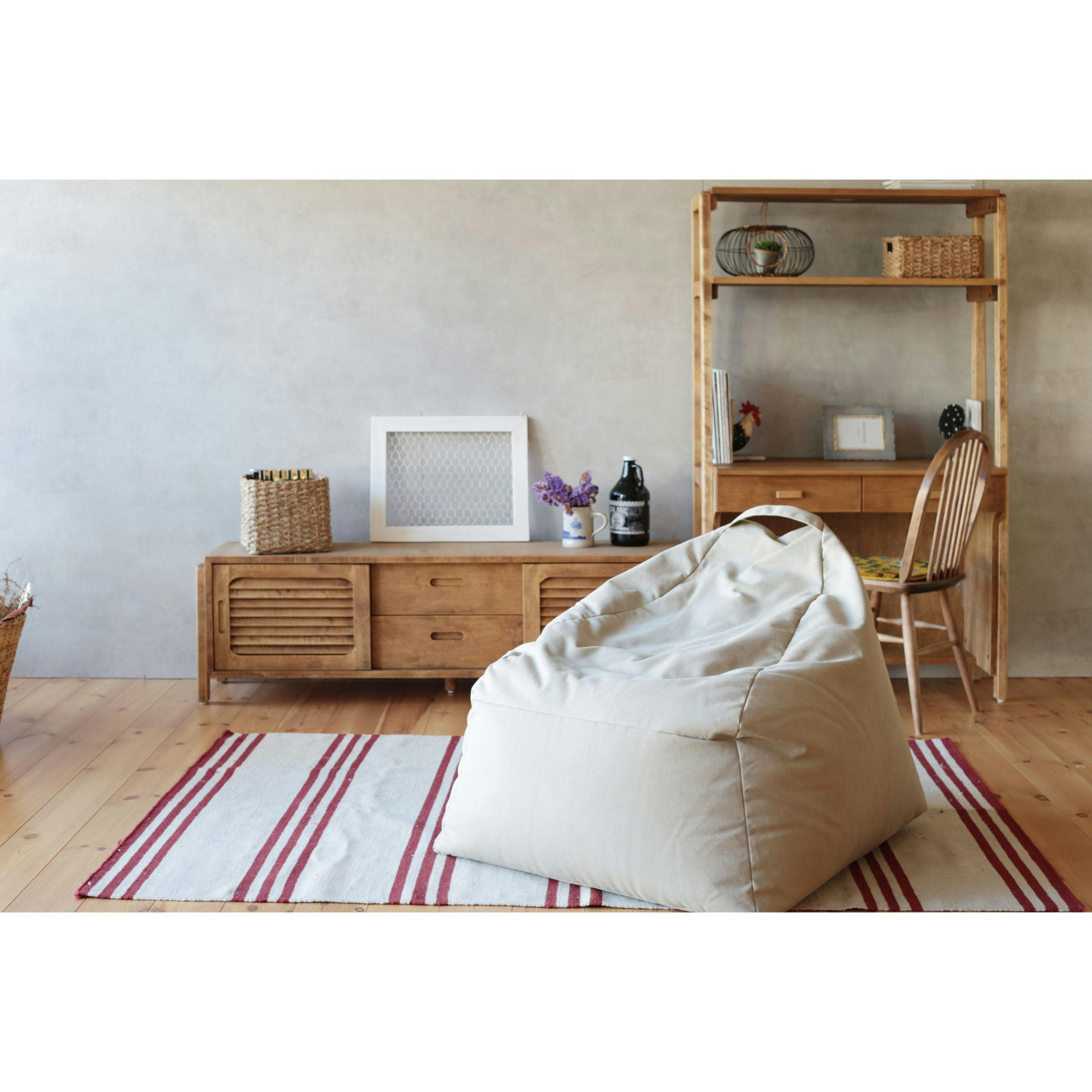 nora. ビーズクッション ウォーカー IV アイボリー 特大 大きい 大きめ