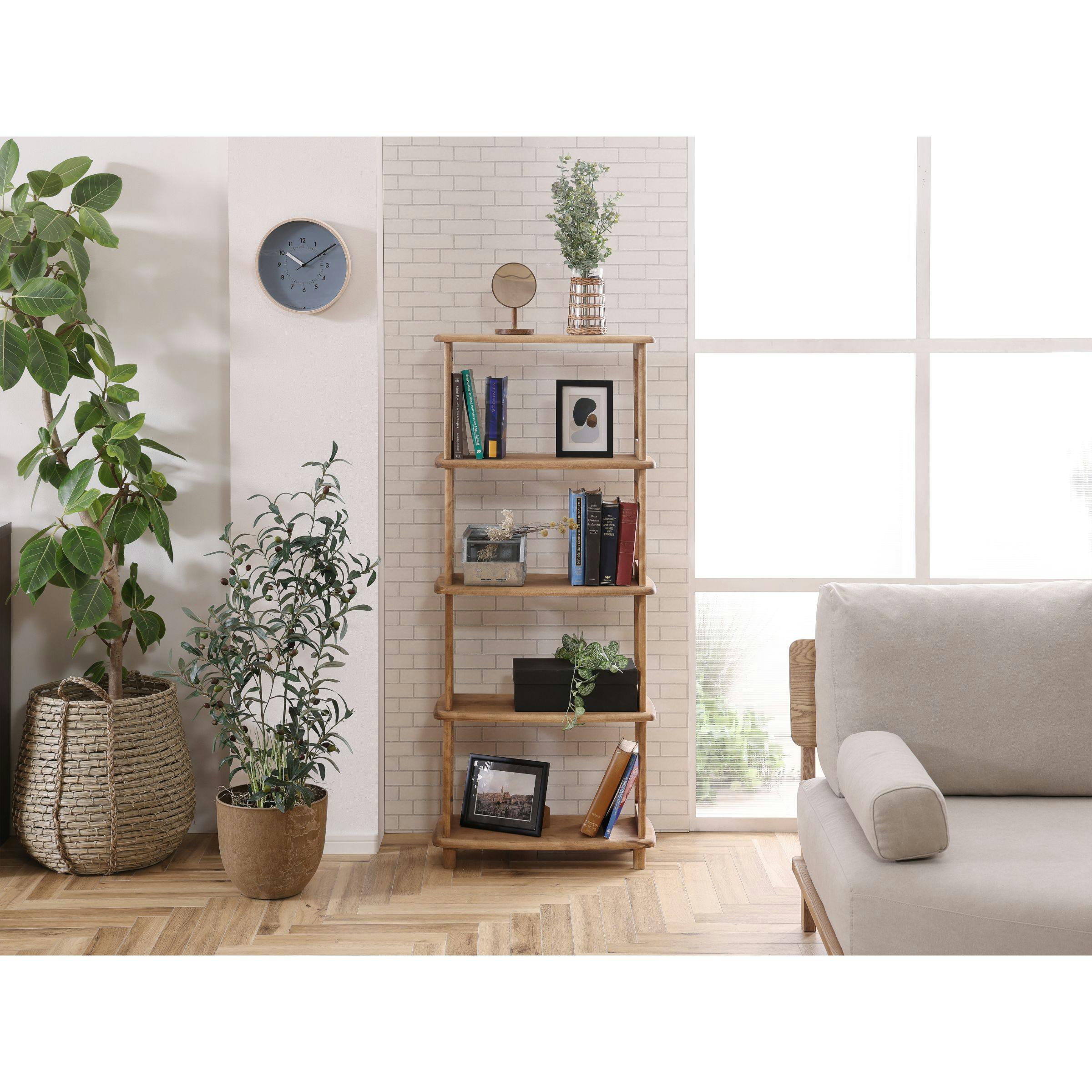 関家具 nora. 大川家具 シェルフ ロサ ナチュラル 幅60×高さ