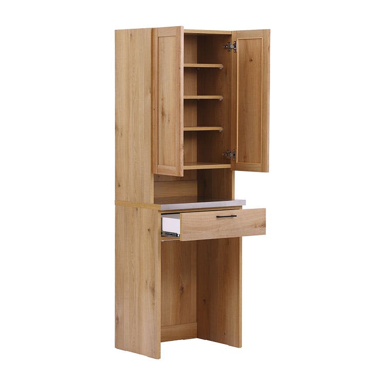 nora. 食器棚 リンツ ナチュラル/ハンドルブラック キッチンボード