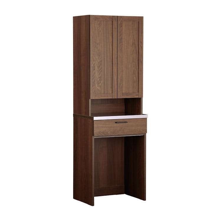 nora. 食器棚 リンツ ブラウン/ハンドルブラック キッチンボード 国産