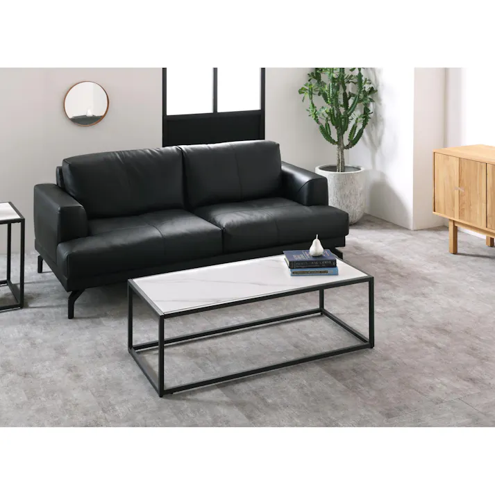 to meet センターテーブル カチラ ホワイト おしゃれ サイドテーブル 幅110cm リビングテーブル ウォールナット オーク セラミック 木 ナチュラル カチラ 378166 ローテーブル リビング机 机【別送品】