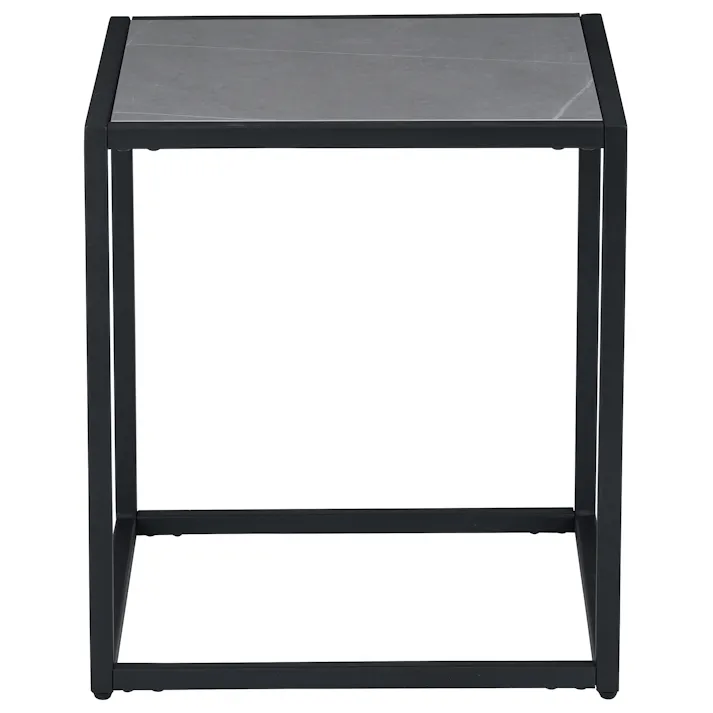 to meet サイドテーブル スナッフ グレー 幅45cm ナイトテーブル ウォールナット オーク セラミック 木 おしゃれ ナチュラル スナッフ 378171 スチール脚 スタイリッシュ かっこいい【別送品】