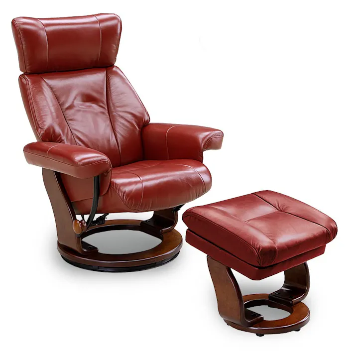 to meet リクライニングチェア アニータ ルビーレッド 一人用 オットマン パーソナルチェア リクライニング 北欧 ソファー 1人掛け 収納付き アニータ 157264 回転 本革 おしゃれ【別送品】