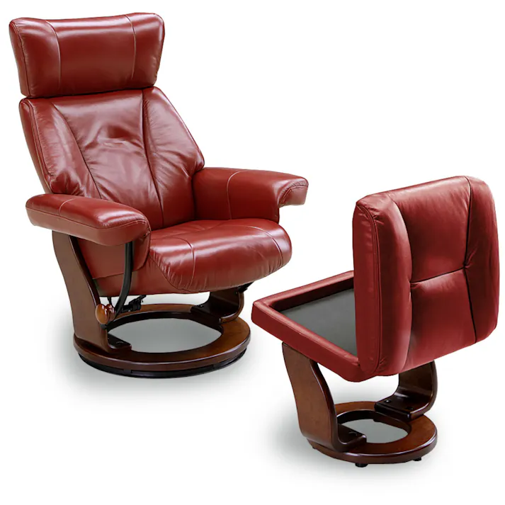 to meet リクライニングチェア アニータ ルビーレッド 一人用 オットマン パーソナルチェア リクライニング 北欧 ソファー 1人掛け 収納付き アニータ 157264 回転 本革 おしゃれ【別送品】