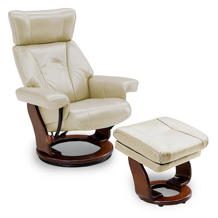 to meet リクライニングチェア アニータ バニラクリーム 一人用 オットマン パーソナルチェア リクライニング 北欧 ソファー 1人掛け 収納付き アニータ 157266 回転 本革 おしゃれ【別送品】