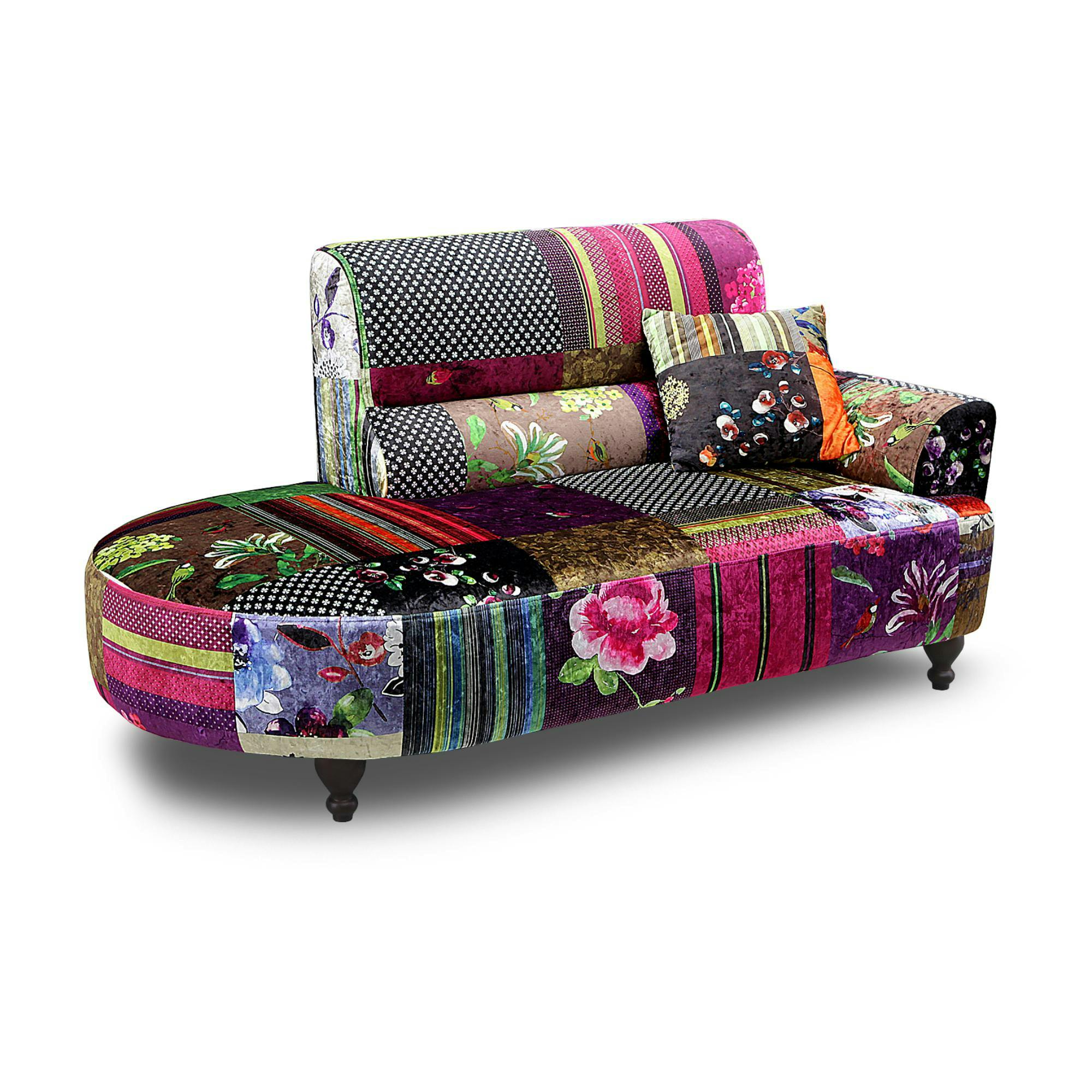 北九州市福岡市限定　パッチワークソファ　コンパクト　クッション付き　花柄 to meet ソファー ルイスA A柄 2人掛け コンパクト ソファ