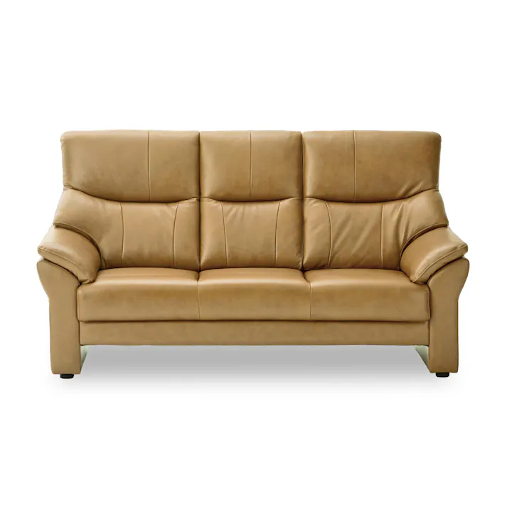 to meet ソファー サイモン2 ベージュ 3人掛け ソファ 三人掛け 北欧 モダン コンパクト ハイバック シンプル 合皮 革 レザー ブラウン ベージュ サイモン 281318 ルンバ対応 背高 リラックス【別送品】